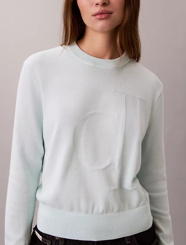 Jersey de algodón liso con Monogram Jersey de algodón liso con Monogram