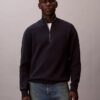 Jersey de algodón suave con cremallera de un cuarto Jersey de algodón suave con cremallera de un cuarto