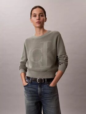 Jersey de algodón suave con Monogram