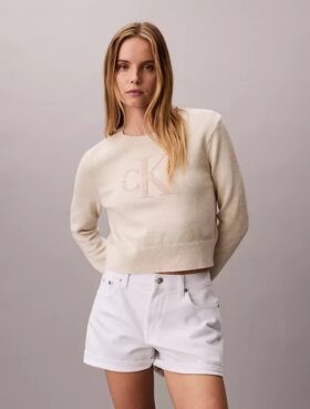 Jersey de chenilla de algodón suave con monólogo