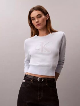 Jersey de chenilla de algodón suave con monólogo
