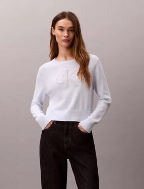Jersey de chenilla de algodón suave con monólogo
