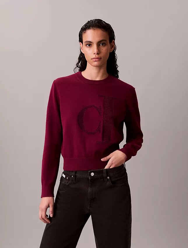Jersey de chenilla de algodón suave con Monogram Jersey de chenilla de algodón suave con Monogram