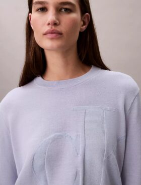 Jersey de chenilla de algodón suave con Monogram