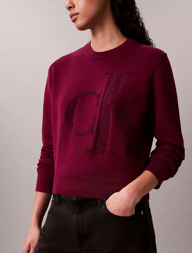 Jersey de chenilla de algodón suave con Monogram Jersey de chenilla de algodón suave con Monogram