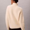 Jersey de cuello alto holgado con canalé