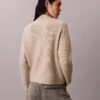 Jersey de cuello alto holgado con canalé fino