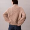 Jersey de cuello alto holgado de punto grueso acanalado Jersey de cuello alto holgado de punto grueso acanalado
