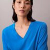 Jersey de cuello en V de lana merina