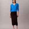 Jersey de cuello en V de lana merina
