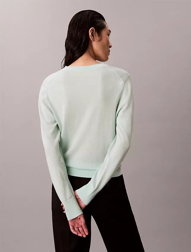 Jersey de cuello en V de lana merina Jersey de cuello en V de lana merina