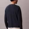 Jersey de cuello redondo de mezcla de lino Jersey de cuello redondo de mezcla de lino