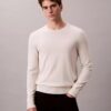 Jersey de cuello redondo de mezcla de merino extrafina Jersey de cuello redondo de mezcla de merino extrafina
