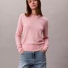 Jersey de cuello redondo de mezcla de merino extrafina Jersey de cuello redondo de mezcla de merino extrafina