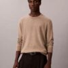 Jersey de cuello redondo de mezcla de merino extrafina Jersey de cuello redondo de mezcla de merino extrafina