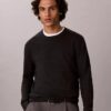 Jersey de cuello redondo de mezcla de merino extrafina Jersey de cuello redondo de mezcla de merino extrafina