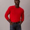 Jersey de cuello redondo de mezcla de merino extrafina Jersey de cuello redondo de mezcla de merino extrafina