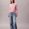 Jersey de cuello redondo de mezcla de merino extrafina Jersey de cuello redondo de mezcla de merino extrafina