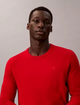 Jersey de cuello redondo de mezcla de merino extrafina