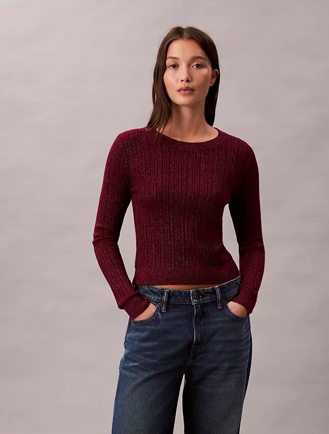 Jersey de mezcla de lana merino y lurex Jersey de mezcla de lana merino y lurex