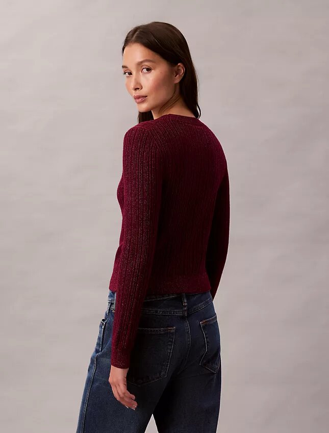 Jersey de mezcla de lana merino y lurex Jersey de mezcla de lana merino y lurex
