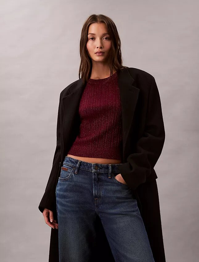 Jersey de mezcla de lana merino y lurex Jersey de mezcla de lana merino y lurex