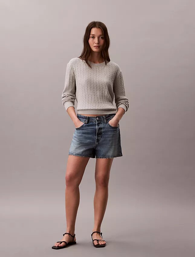 Jersey de punto trenzado de algodón Jersey de punto trenzado de algodón