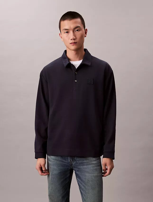 Jersey holgado con logotipo bordado Jersey holgado con logotipo bordado