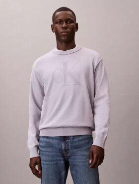 Jersey holgado de algodón suave con Monogram