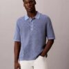 Jersey polo de algodón tipo gofre