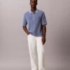 Jersey polo de algodón tipo gofre