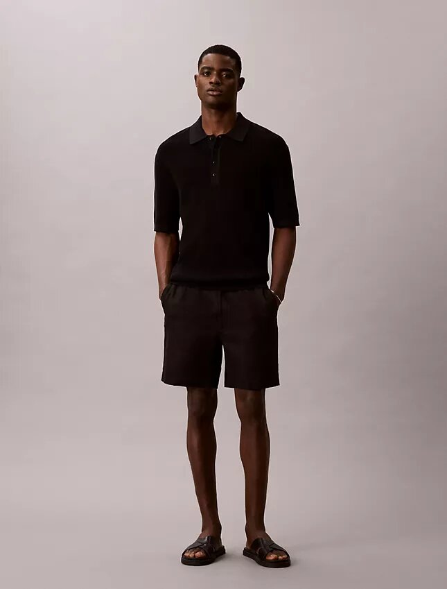 Jersey polo de algodón tipo gofre Jersey polo de algodón tipo gofre