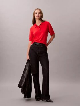 Jersey polo de lana merina