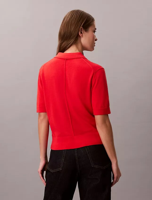Jersey polo de lana merina Jersey polo de lana merina