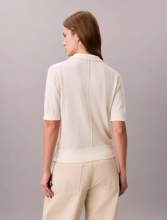 Jersey polo de lana merina Jersey polo de lana merina
