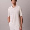 Jersey polo de mezcla de lino