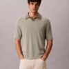 Jersey polo de mezcla de lino