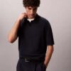 Jersey polo de mezcla de lino Jersey polo de mezcla de lino