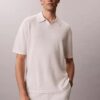 Jersey polo de mezcla de lino
