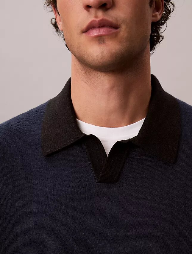 Jersey polo de mezcla de lino Jersey polo de mezcla de lino
