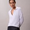 Jersey polo holgado de algodón suave Jersey polo holgado de algodón suave