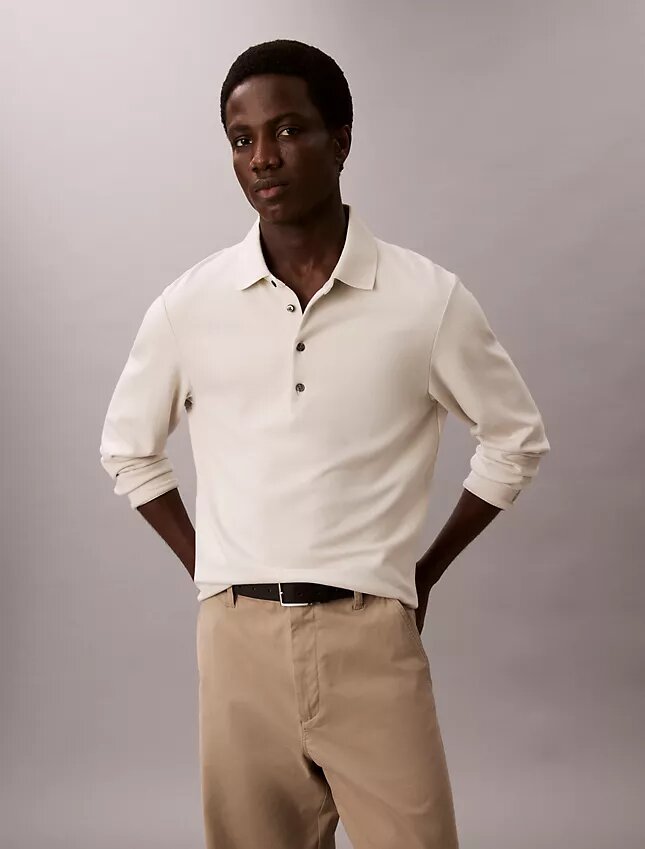 Jersey polo holgado de jacquard Jersey polo holgado de jacquard
