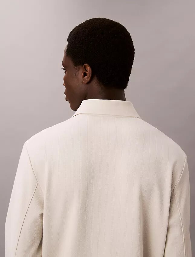 Jersey polo holgado de jacquard Jersey polo holgado de jacquard