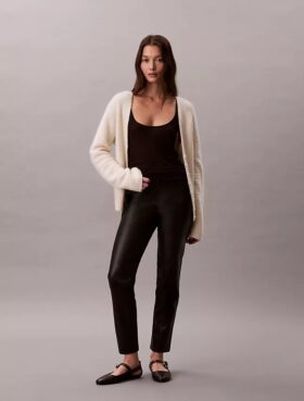 Leggings de imitación de piel