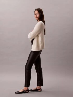 Leggings de imitación de piel