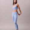 Leggings deportivos modernos de talle alto con logo en la cintura y corte 7/8