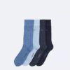 Logotipo de punto liso, paquete de 4 pares de calcetines de vestir Logotipo de punto liso, paquete de 4 pares de calcetines de vestir