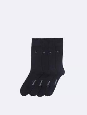 Logotipo de punto liso, paquete de 4 pares de calcetines de vestir