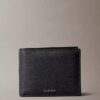 Logotipo estampado en relieve Cartera delgada de tres pliegues + tarjetero