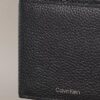 Logotipo estampado en relieve Cartera delgada de tres pliegues + tarjetero